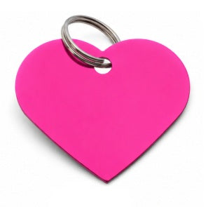 תג שם לב גדול ורוד