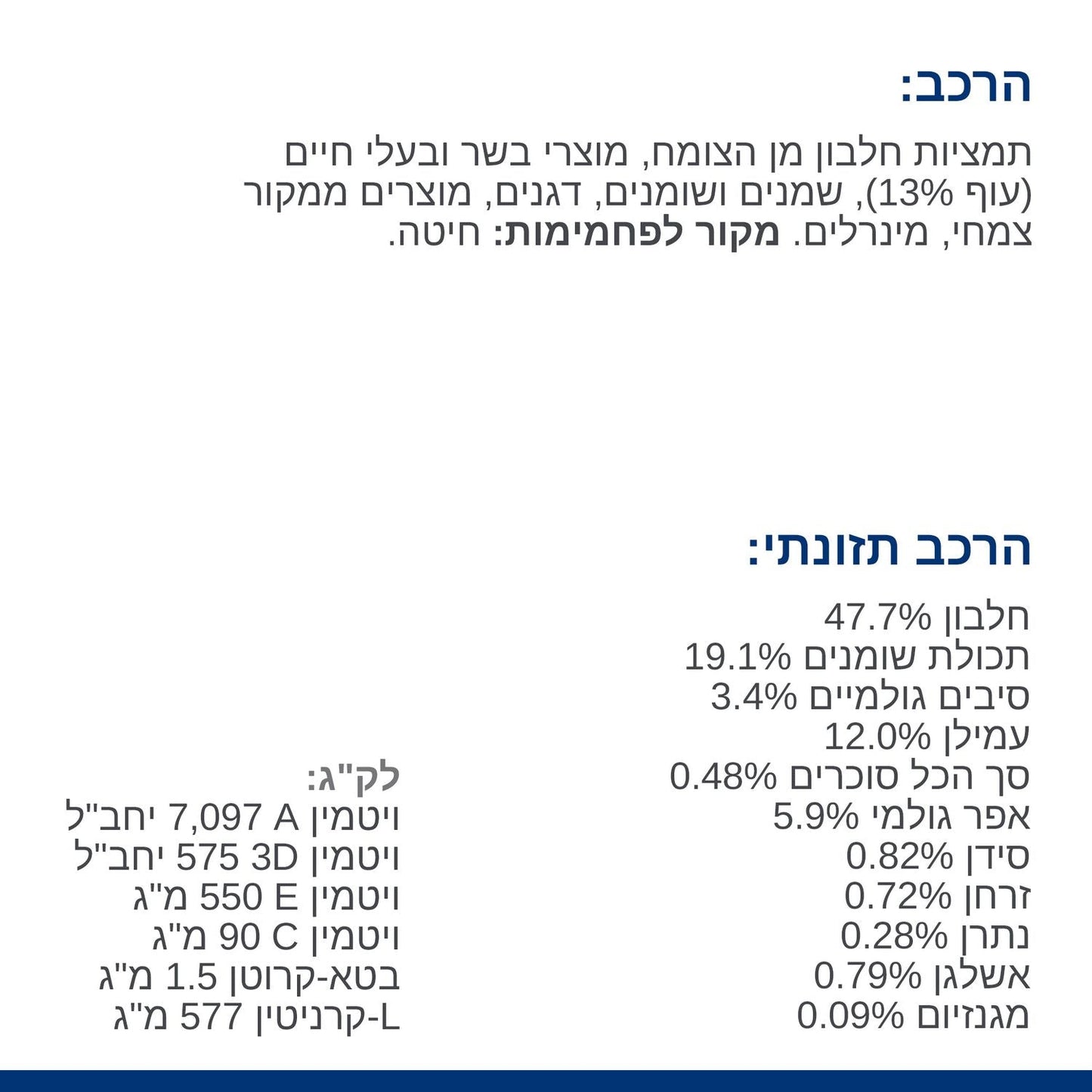 הילס M/D רפואי לחתול 3 ק"ג