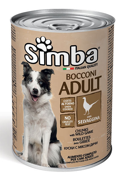 שימורי סימבה לכלב בטעם בשר צייד 415 גרם