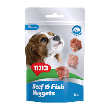 חטיף בונזו נאגטס בקר ודג 80 גרם