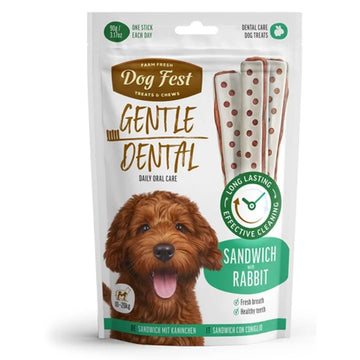 Dog fest חטיף דנטלי סנדוויץ ארנב 90 גרם