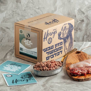 הנריס מזון קפוא עוף בקר 100%  6 ק"ג