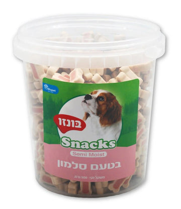 חטיף בונזו לכלב SEMI MOIST בטעם סלמון 500 גרם