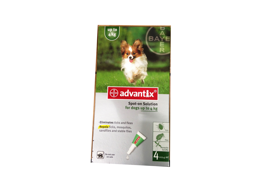 אדוונטיקס טיפות למניעת פרעושים וקרציות לכלבים עד 4 ק"ג