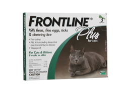 פרונטליין פלוס טיפות למניעת פרעושים וקרציות בחתולים